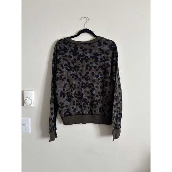 Anthropologie Large Knit Pullover Sweater Camo Green Brown Black Outdoor - Picture 7 of 7
